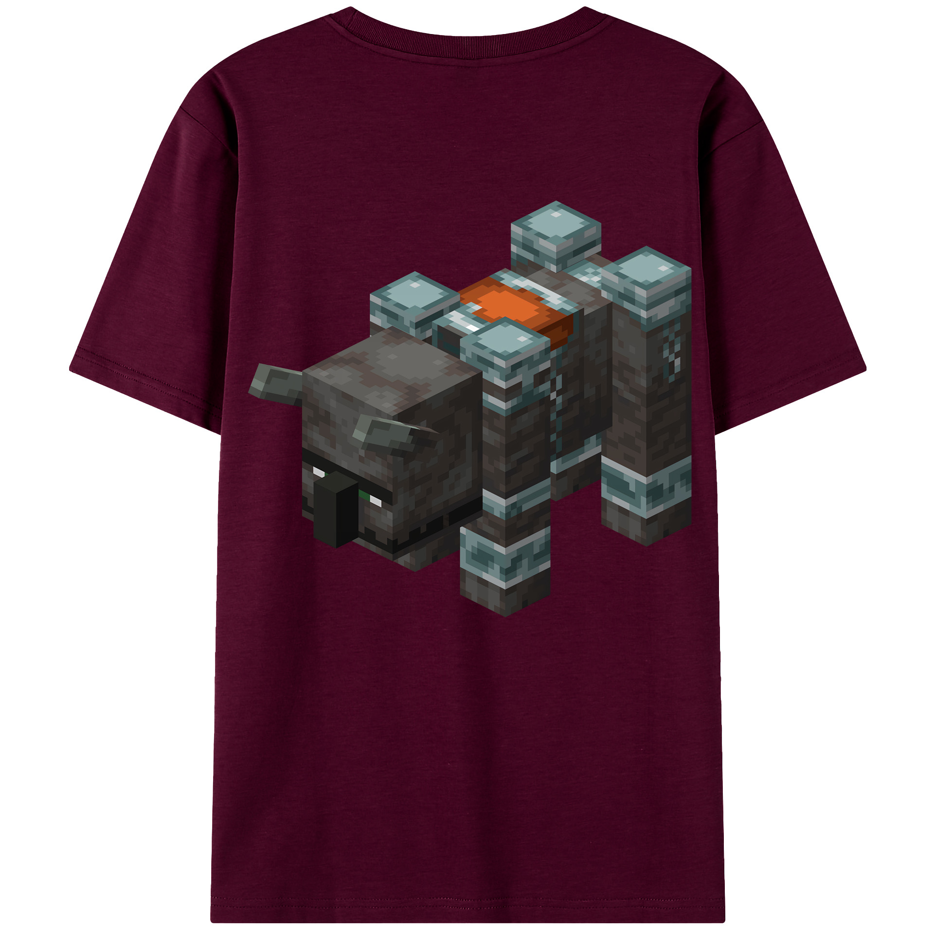 （画像用） マインクラフト ブロックの世界 Minecraft MC Block world レディース半袖Tシャツ(バックプリント)